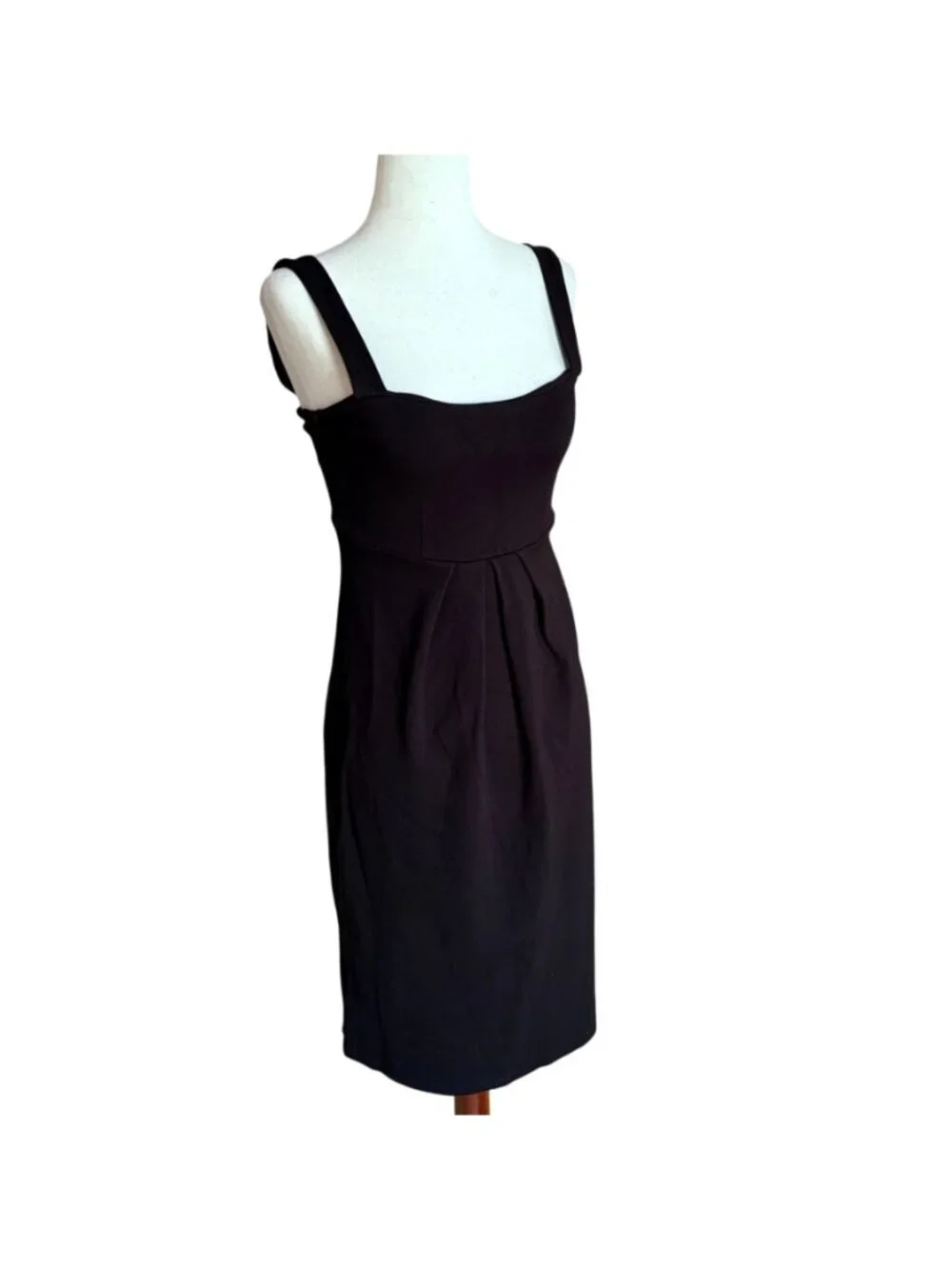 Isabella Oliver Maternity Black Midi Square Neck Stretch Tank Dress NWT Size 0 - Picture 8 of 10